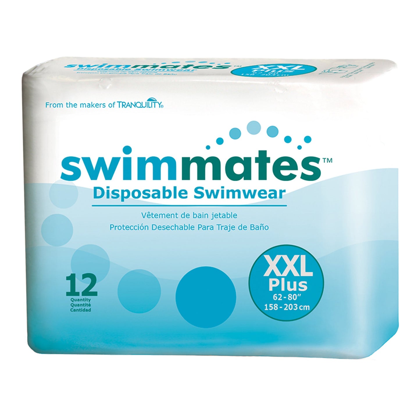 Swimmates™ Unisex Adult Bowel Containment Swim Brief Pull On with Tear Away Seams 2X-Large Disposable Moderate Absorbency (884134_CS)