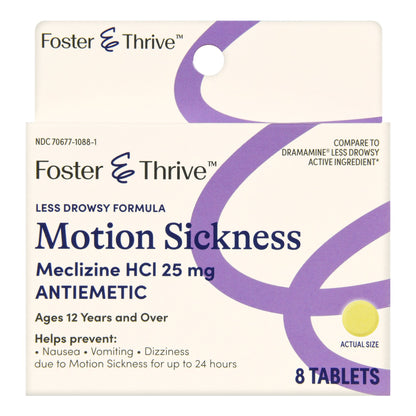 Foster & Thrive™ Nausea Relief 25 mg Strength Tablet 8 per Box (1235098_BX)