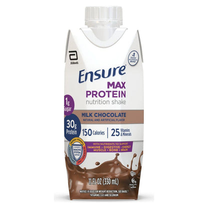 Ensure® Max Protein Nutrition Shake Oral Supplement Milk Chocolate Flavor Liquid 11 oz. Reclosable Carton (1223331_CS)