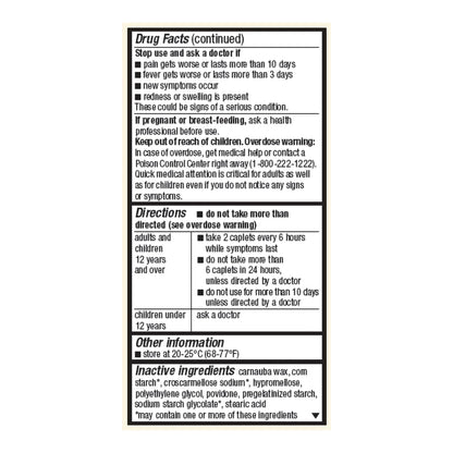 Foster & Thrive™ Pain Relief 500 mg Strength Acetaminophen Caplet 50 per Bottle (1238928_BT)