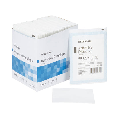 McKesson Non-Adherent Dressing with Adhesive 3 X 4 Inch Sterile 1 per Pack (1086175_EA)