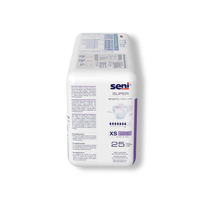 Seni® Super Unisex Adult Incontinence Brief X-Small Disposable Heavy Absorbency (1163833_PK)