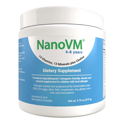 NanoVM® 4 - 8 Years Pediatric Oral Supplement Unflavored 275 Gram Jar Powder Vitamins / Minerals Food Allergies (923965_BT)