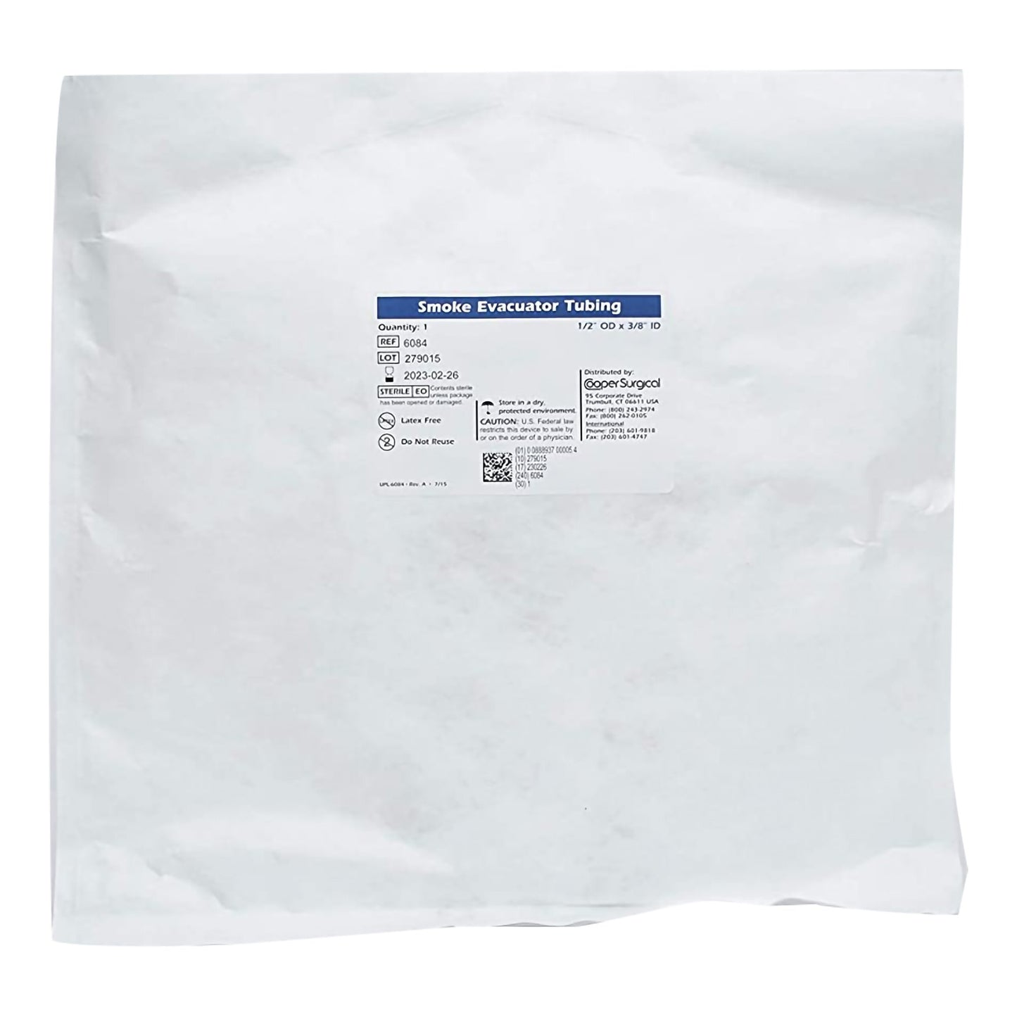 Cooper Surgical Tubing Set 3/8 ID X 1/2 OD Inch, 6 Foot L, with 3/16 ID X 1/4 OD Inch, 9 Foot L DSE Tube (425027_BX)