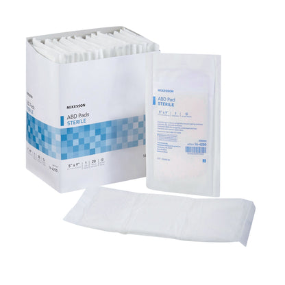 McKesson Abdominal Pad 5 X 9 Inch Sterile 1 per Pack (446057_PK)