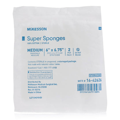 McKesson Fluff Dressing 6 X 6-3/4 Inch Sterile 2 per Pack (446053_BX)