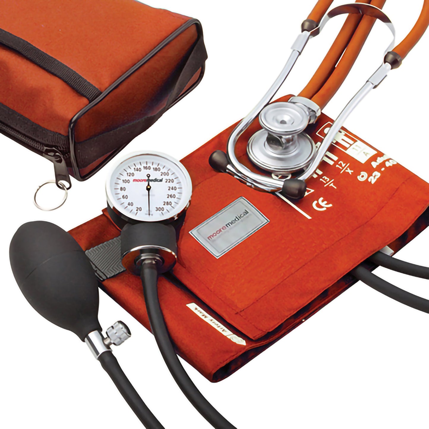 McKesson Brand Reusable Aneroid / Stethoscope Set 23 to 33 cm Adult Cuff Dual Head Sprague Stethoscope Pocket Aneroid (1067625_EA)