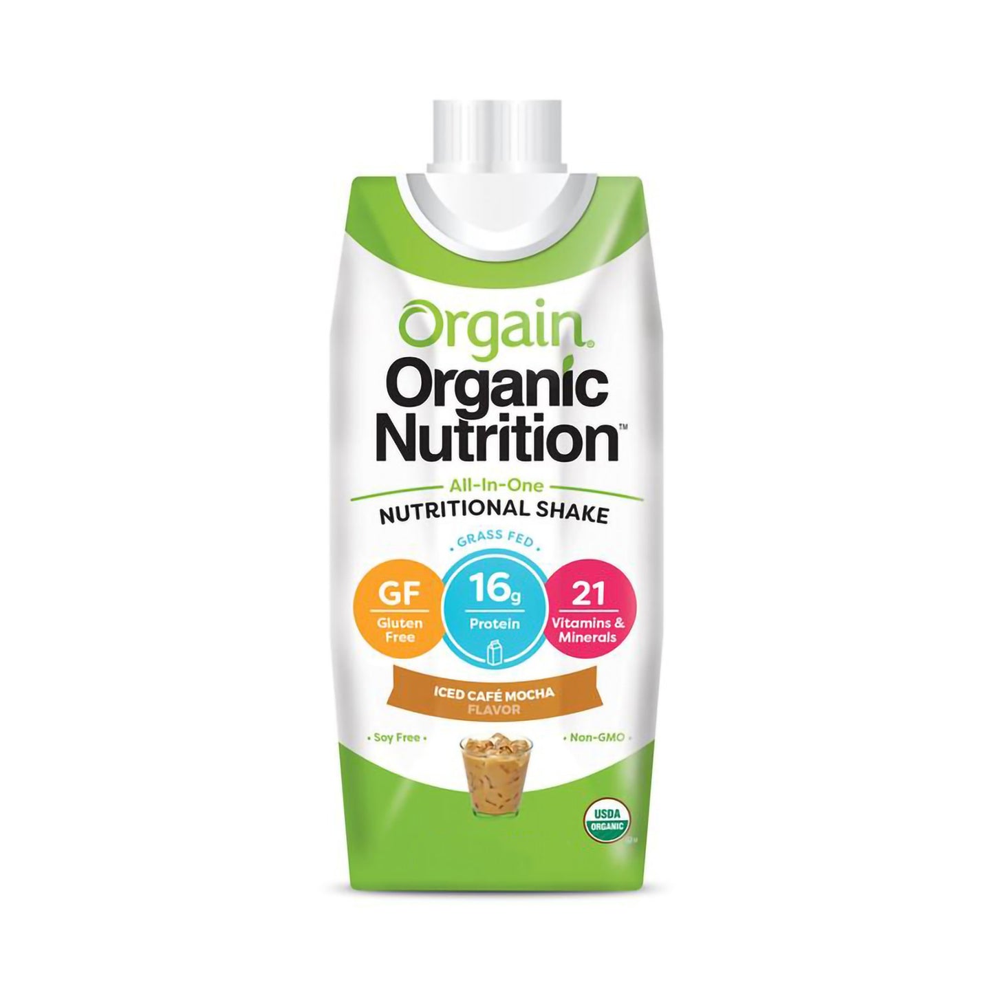 Orgain® Organic Nutritional Shake Oral Supplement Iced Café Mocha Flavor Liquid 11 oz. Carton (1026545_CS)