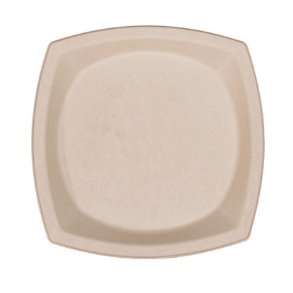 Dart Compostable Fiber Dinnerware, ProPlanet Seal, Plate, 10 x 10, Tan, 500/Carton (DCC10PSC1PF)