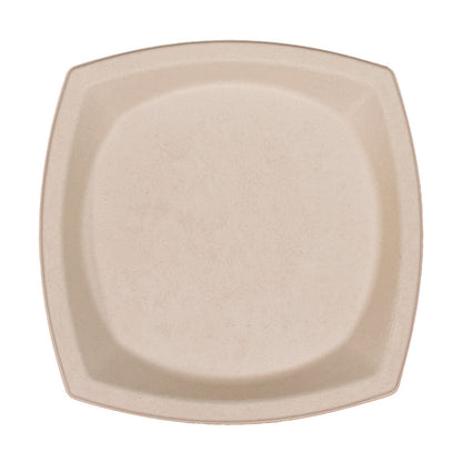 Dart Compostable Fiber Dinnerware, ProPlanet Seal, Plate, 10 x 10, Tan, 125/Pack (DCC10PSC1PFPK)