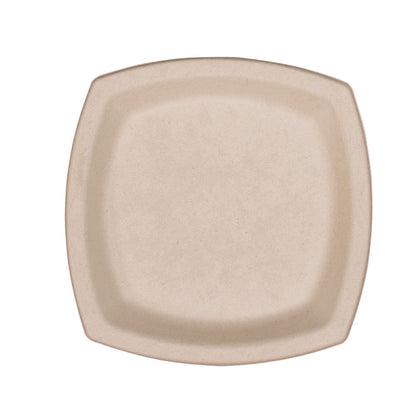 Dart Compostable Fiber Dinnerware, ProPlanet Seal, Plate, 6.7 x 6.7, Tan, 1,000/Carton (DCC6PSC1PF)