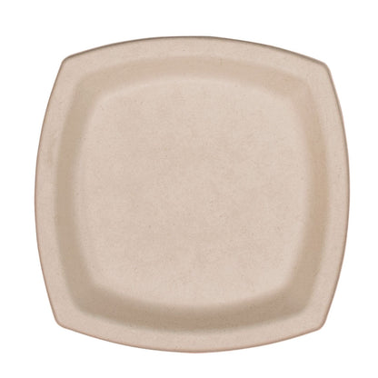 Dart Compostable Fiber Dinnerware, ProPlanet Seal, Plate, 6.7 x 6.7, Tan, 125/Pack (DCC6PSC1PFPK)