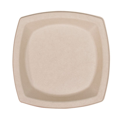Dart Compostable Fiber Dinnerware, ProPlanet Seal, Plate, 8.25 x 8.25, Tan, 500/Carton (DCC8PSC1PF)