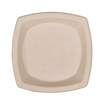 Dart Compostable Fiber Dinnerware, ProPlanet Seal, Plate, 8.25 x 8.25, Tan, 125/Pack (DCC8PSC1PFPK)