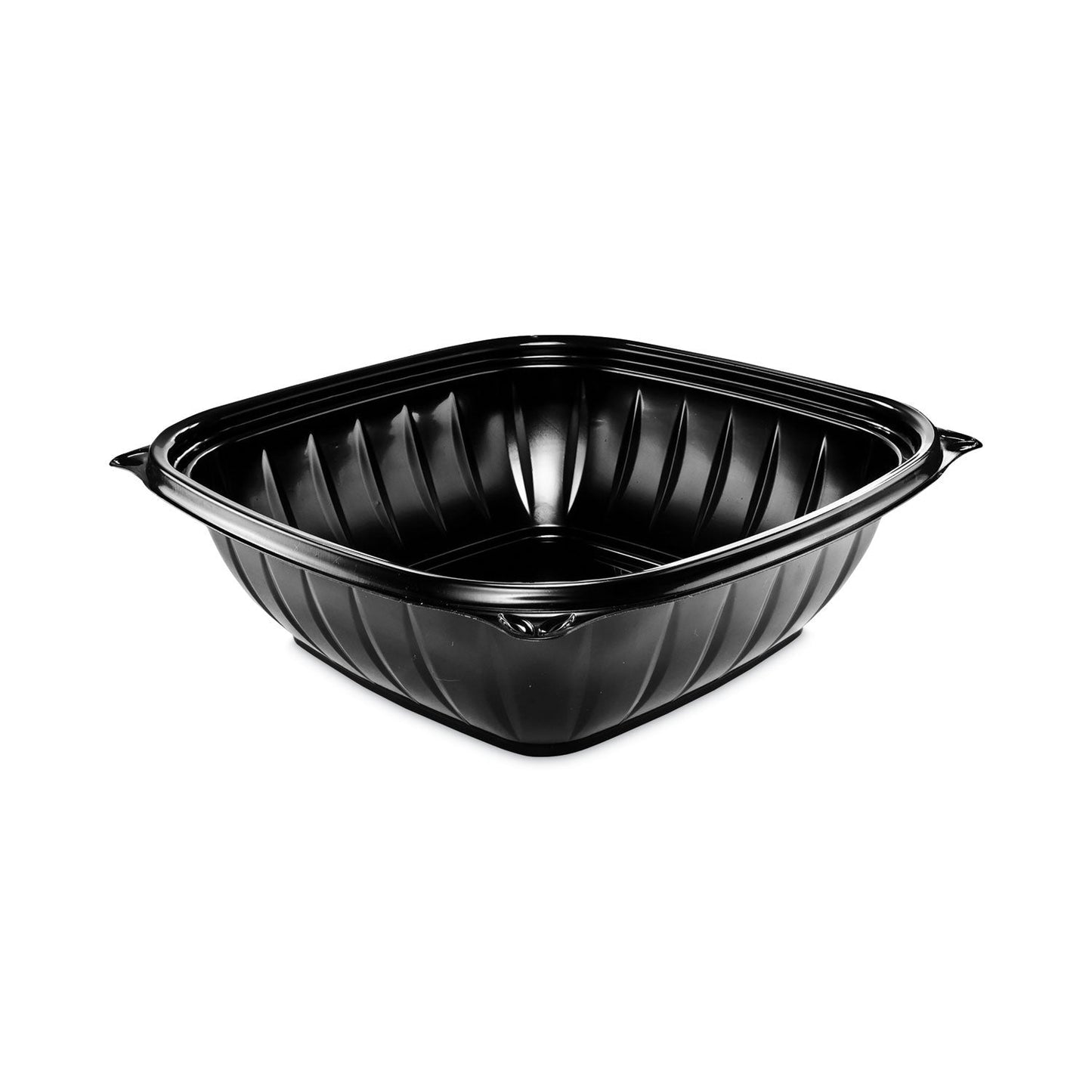 Dart PresentaBowls Pro Black Square Bowls, 48 oz, 8.5 x 8.5 x 2.6, Plastic, 63/Bag, 4 Bags/Carton (DCCB48SB)
