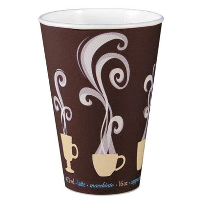 Dart Thermoguard Insulated Paper Hot Cups, 16 oz, Steam Print, 600/Carton (DCCDWTG16ST)