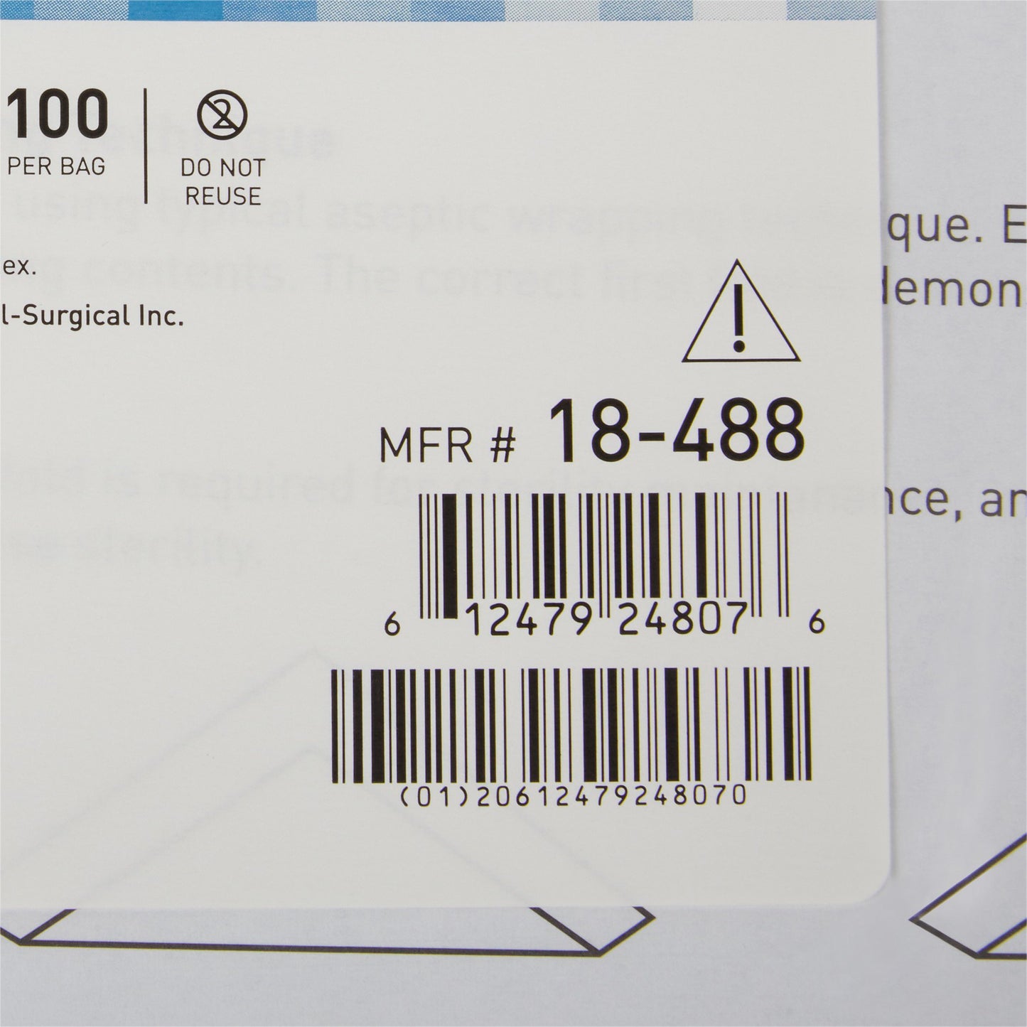 McKesson Sterilization Wrap Blue 24 X 24 Inch Single Layer Cellulose Steam / EO Gas (1156127_CS)