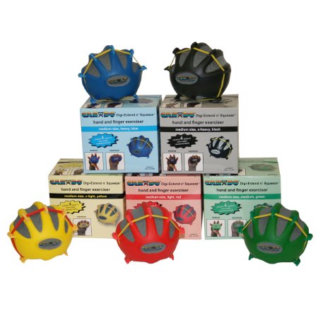 Digi-Extend n’ Squeeze® Finger / Hand Exerciser Medium Assorted Colors Varied Resistance (811137_EA)