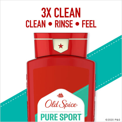 Old Spice® Pure Sport Body Wash Liquid 18 oz. Bottle Clean Scent (1231744_EA)