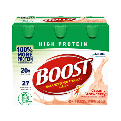 Boost® High Protein Oral Supplement Creamy Strawberry Flavor Liquid 8 oz. Bottle (1178448_EA)