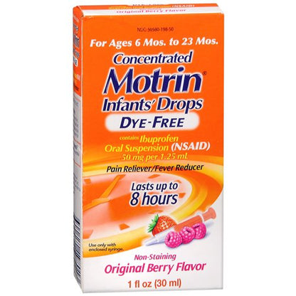 Motrin® Children's Pain Relief 50 mg / 1.25 mL Strength Ibuprofen Oral Drops 1 oz. (832175_EA)
