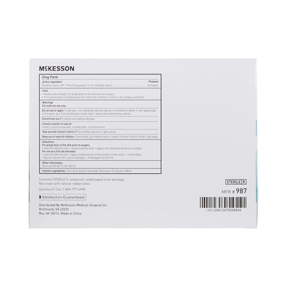 McKesson Impregnated Swabstick 10% Strength Povidone-Iodine Individual Packet Sterile (854753_BX)