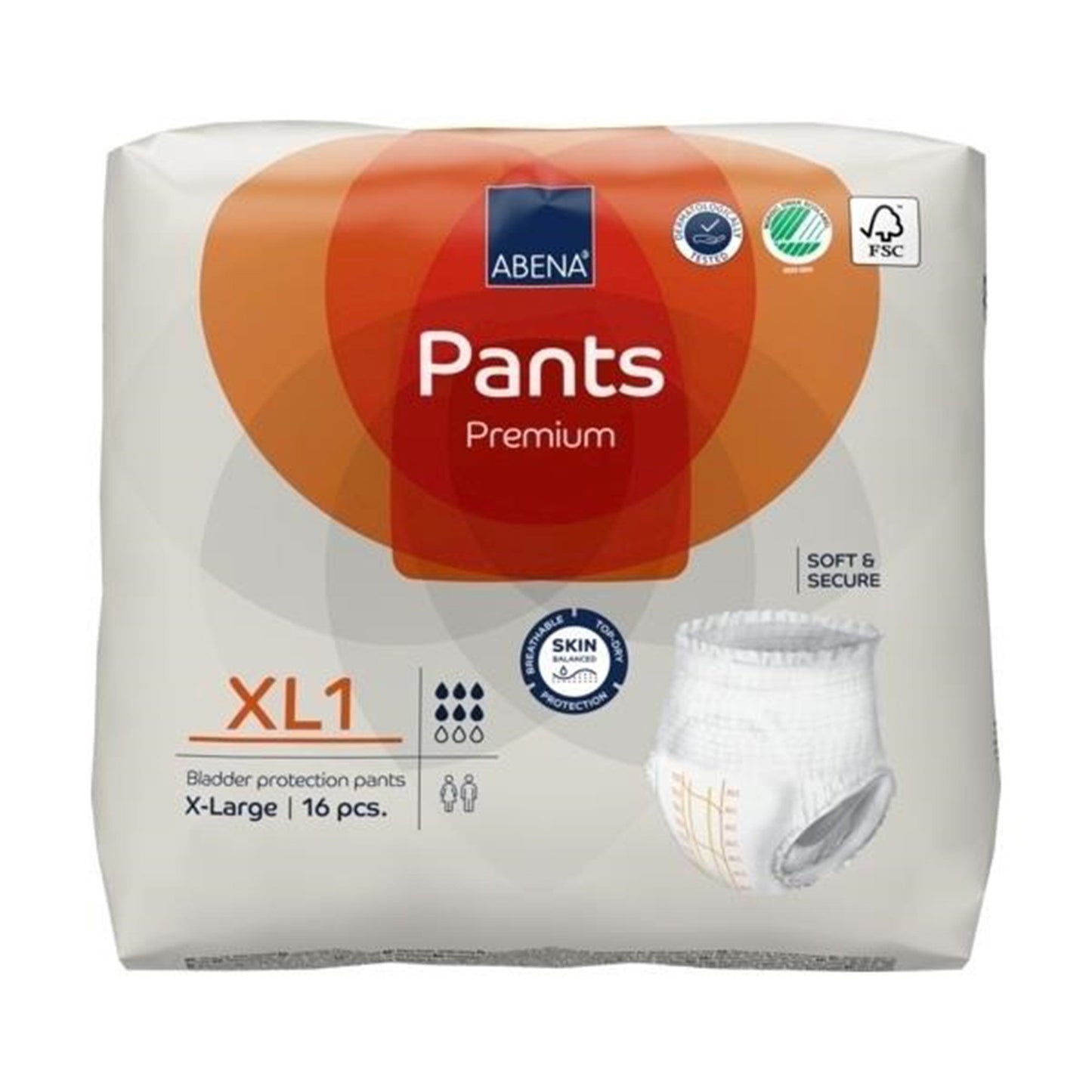 Abena® Premium Pants XL1 Unisex Adult Absorbent Underwear Pull On with Tear Away Seams X-Large Disposable Heavy Absorbency (1218236_PK)