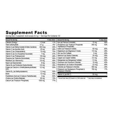 NanoVM® 4 - 8 Years Pediatric Oral Supplement Unflavored 275 Gram Jar Powder Vitamins / Minerals Food Allergies (923965_BT)