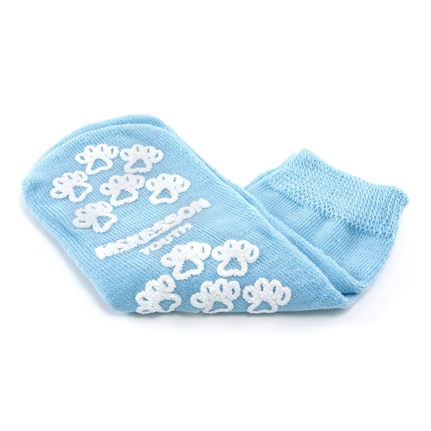 McKesson Terries™ Slipper Socks Unisex Child Single Tread Single Patient Use Light Blue (334873_PR)