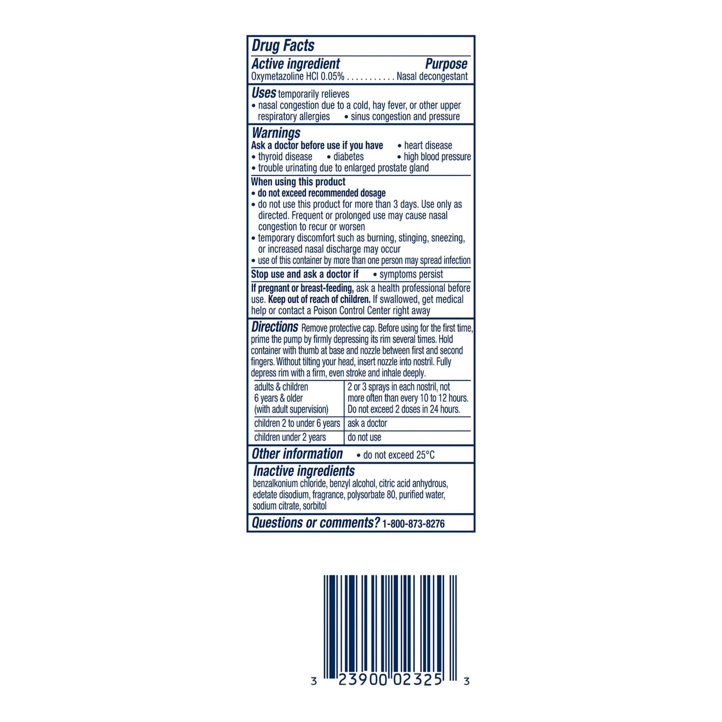 Vicks® Sinex™ Severe Nasal Decongestant 0.05% Nasal Spray 0.5 oz. (1229266_EA)