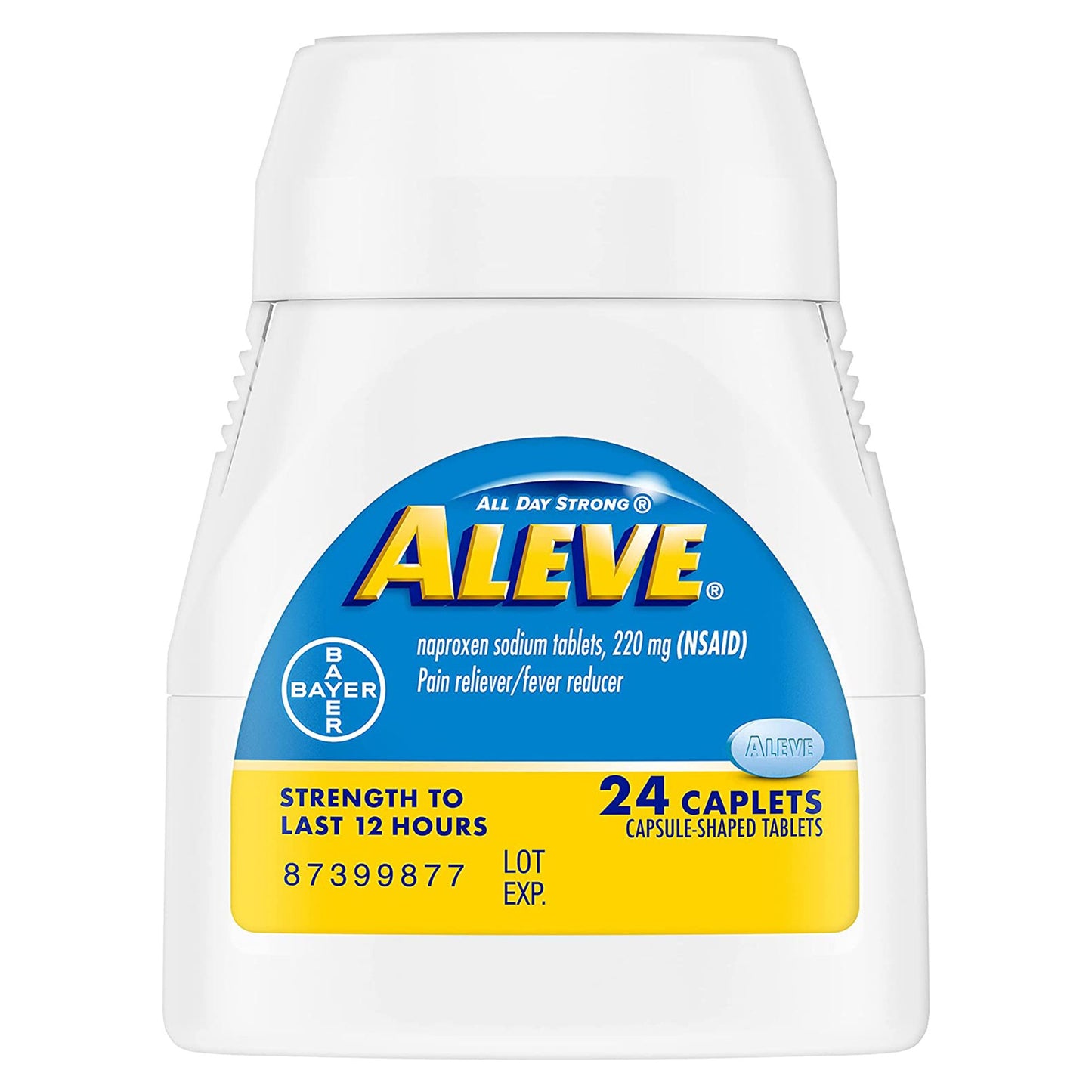 Aleve® Pain Relief 220 mg Strength Naproxen Sodium Caplet 24 per Bottle (1194961_BT)