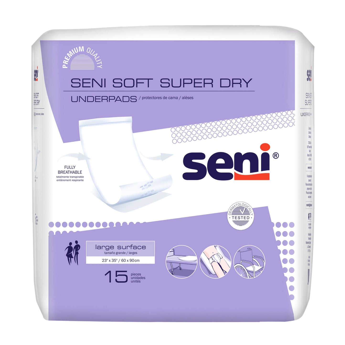 Seni® Soft Super Dry Disposable Underpad 23 X 35 Inch Cellulose Pulp Light Absorbency (1223798_PK)
