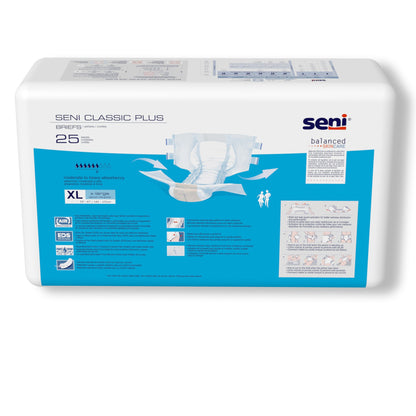 Seni® Classic Plus Unisex Adult Incontinence Brief X-Large Disposable Moderate Absorbency (1163868_CS)