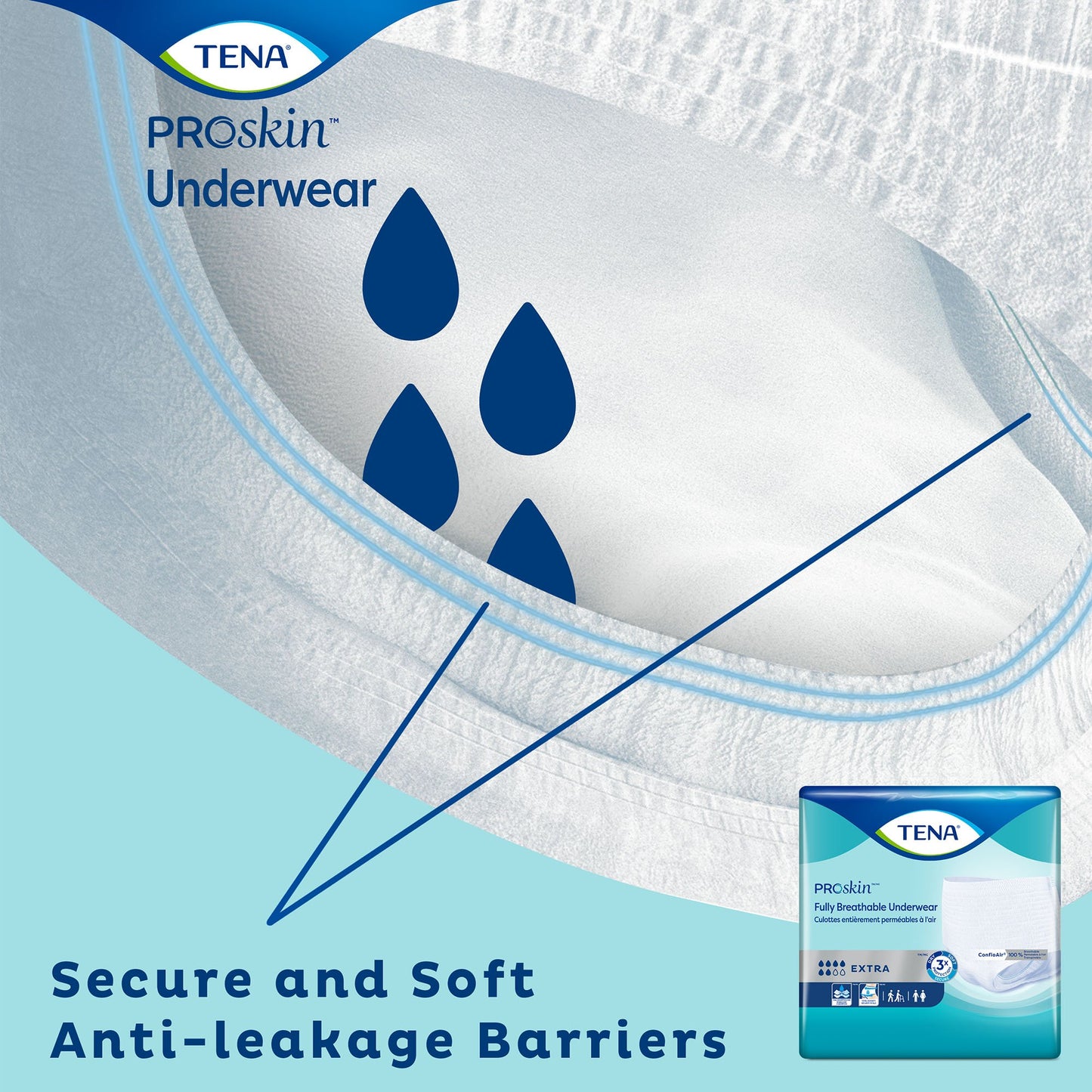 TENA® ProSkin™ Extra Unisex Adult Absorbent Underwear Pull On with Tear Away Seams 2X-Large Disposable Moderate Absorbency (1117751_CS)