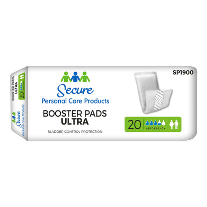 Secure Booster Pad Ultra Booster Pad 13 Inch Length Heavy Absorbency SecureLoc Core One Size Fits Most (975713_BG)