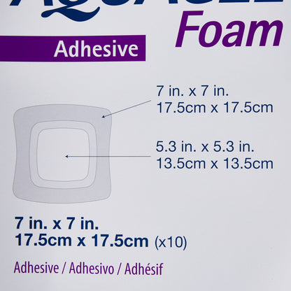 Aquacel® Foam Dressing 7 X 7 Inch With Border Waterproof Film Backing Silicone Adhesive Square Sterile (802595_EA)