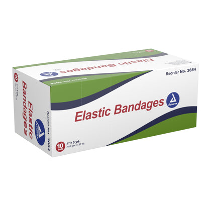 Dynarex® Elastic Bandage 4 Inch X 4-1/2 Yard Clip Detached Closure Tan NonSterile Standard Compression (885052_EA)