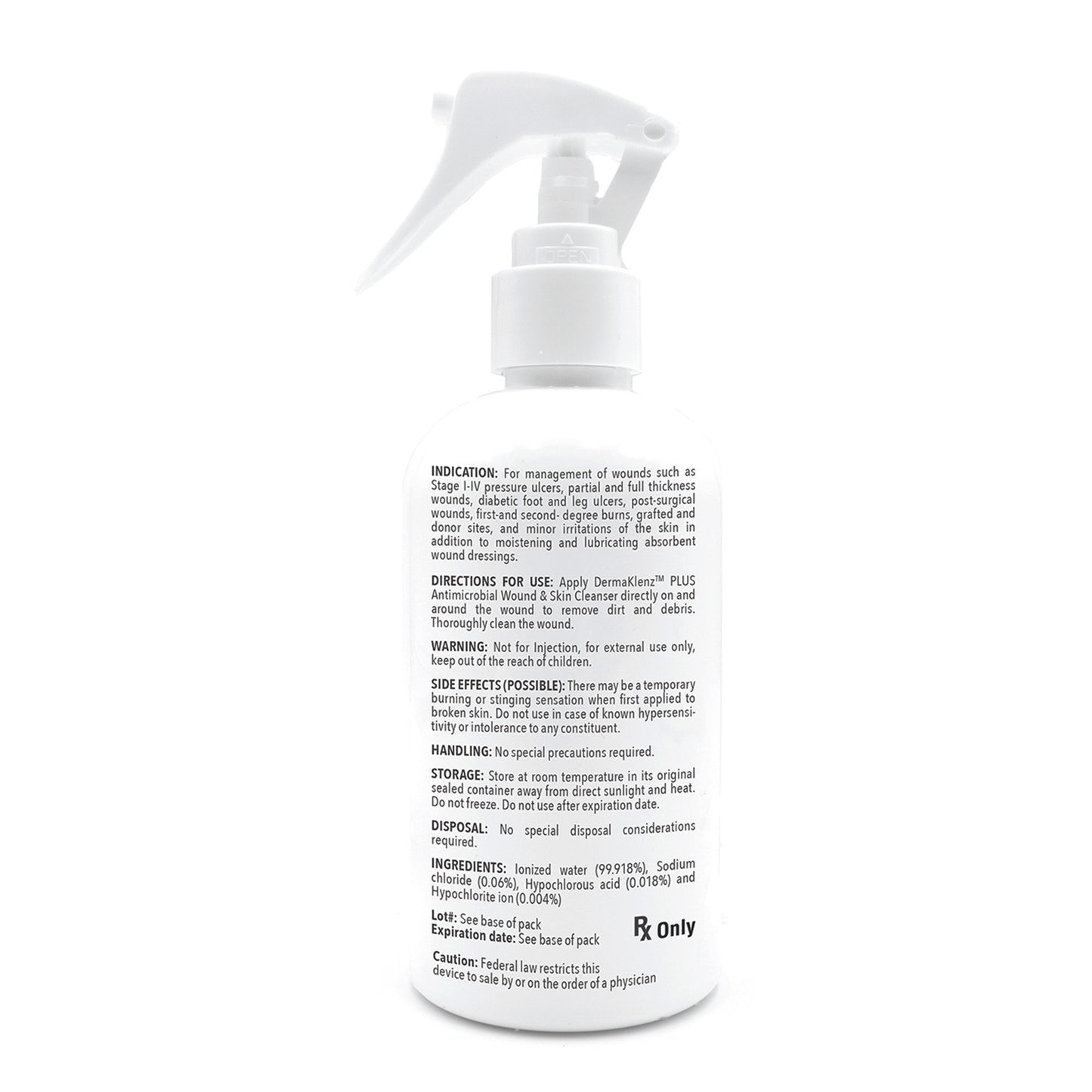 DermaKlenz™ Plus Wound Cleanser 8 oz. Spray Bottle NonSterile Antimicrobial (1256077_CS)