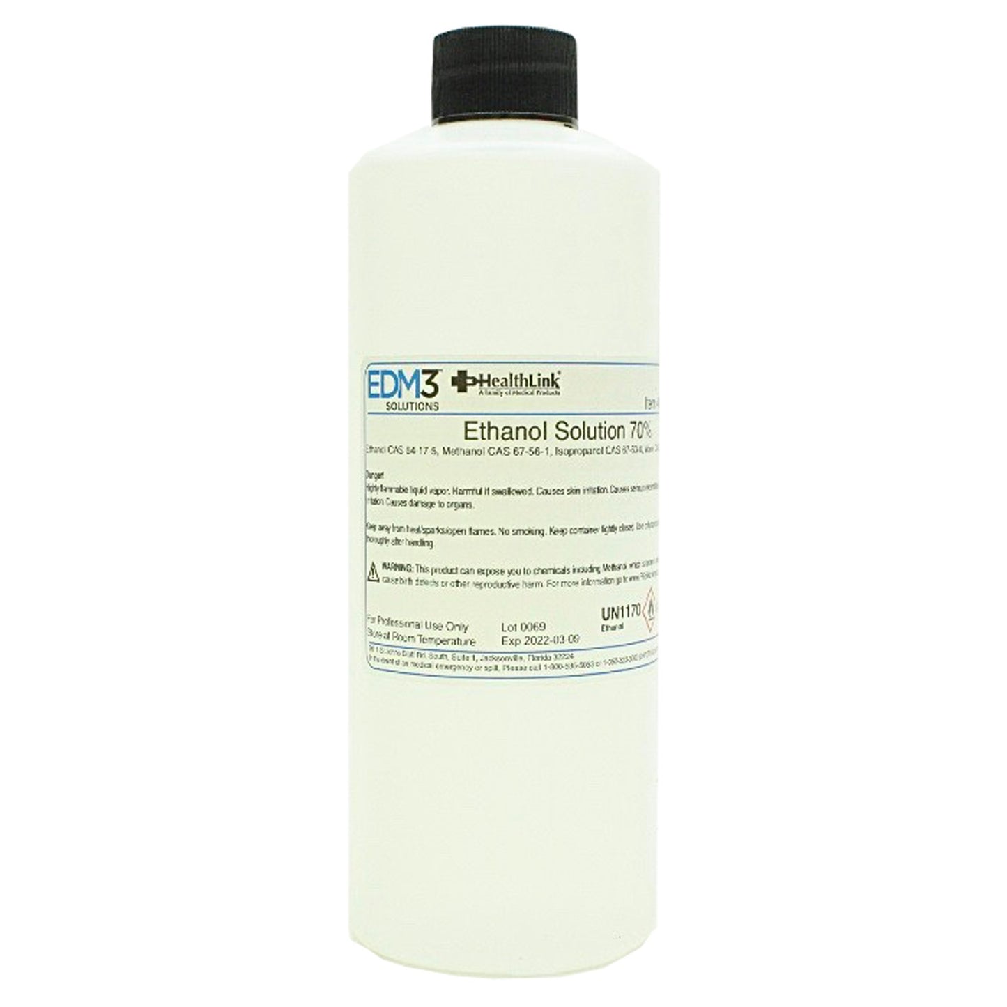 EDM 3 LLC Chemistry Reagent Ethanol ACS Grade 70% 16 oz. (495262_EA)