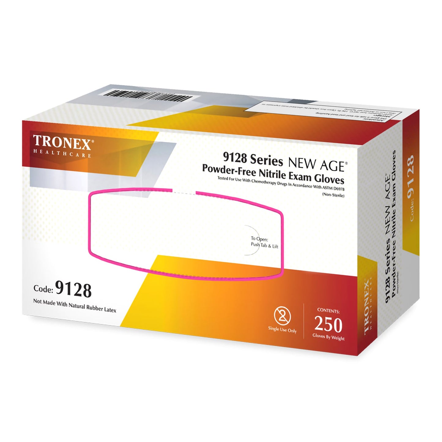 NEW AGE® 9128 Series Exam Glove Large NonSterile Nitrile Standard Cuff Length Textured Fingertips Violet Blue Chemo Tested / Fentanyl Tested (1217673_BX)