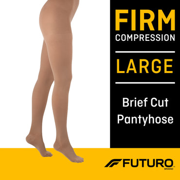 3M™ Futuro™ Compression Pantyhose Waist High Large Nude Closed Toe (1084264_PR)