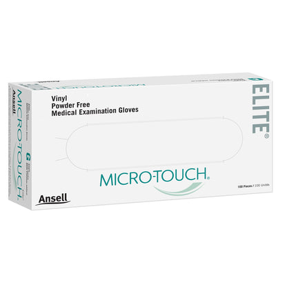 Micro-Touch® Elite® Exam Glove Medium NonSterile Stretch Vinyl Standard Cuff Length Smooth Ivory Not Rated (453104_BX)