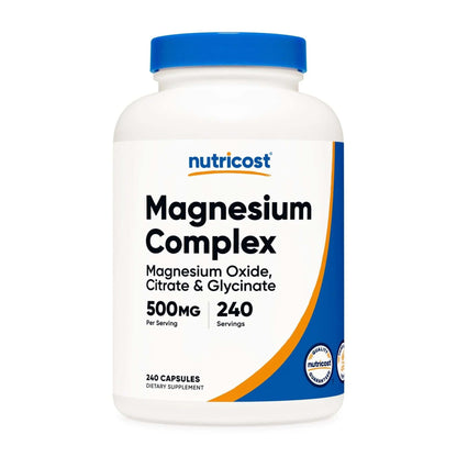 nutricost® Dietary Supplement Magnesium 500 mg Strength Capsule 240 Per Bottle (1270275_BT)