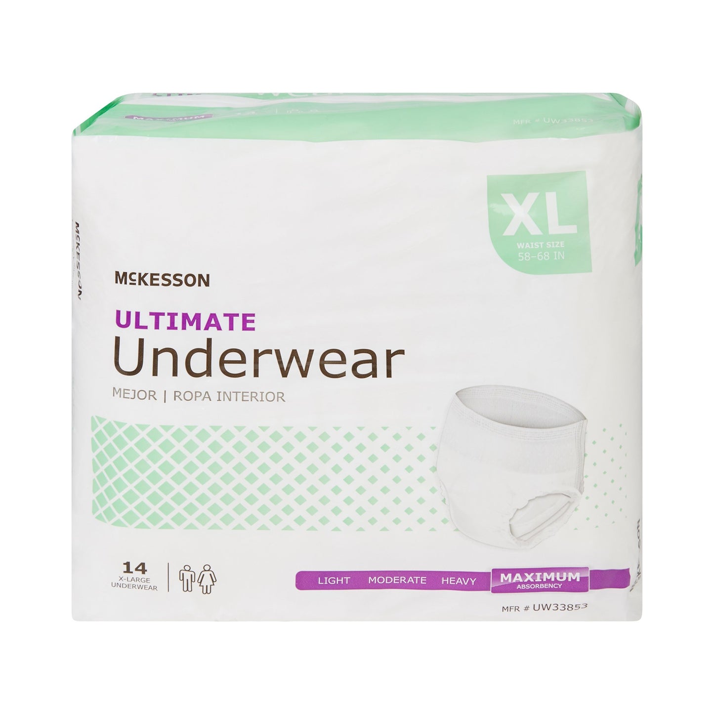 McKesson Unisex Adult Absorbent Underwear Pull On with Tear Away Seams X-Large Disposable Heavy Absorbency (1123837_CS)