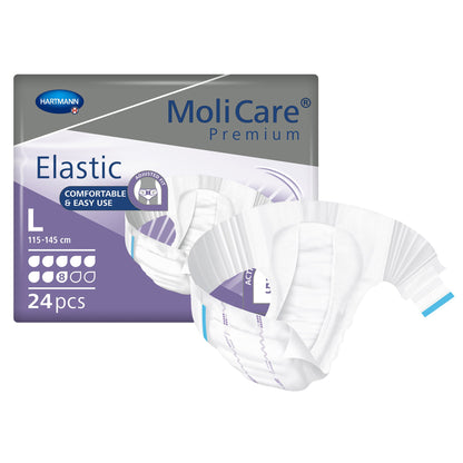MoliCare® Premium Elastic 8D Unisex Adult Incontinence Brief Large Disposable Heavy Absorbency (1174292_CS)