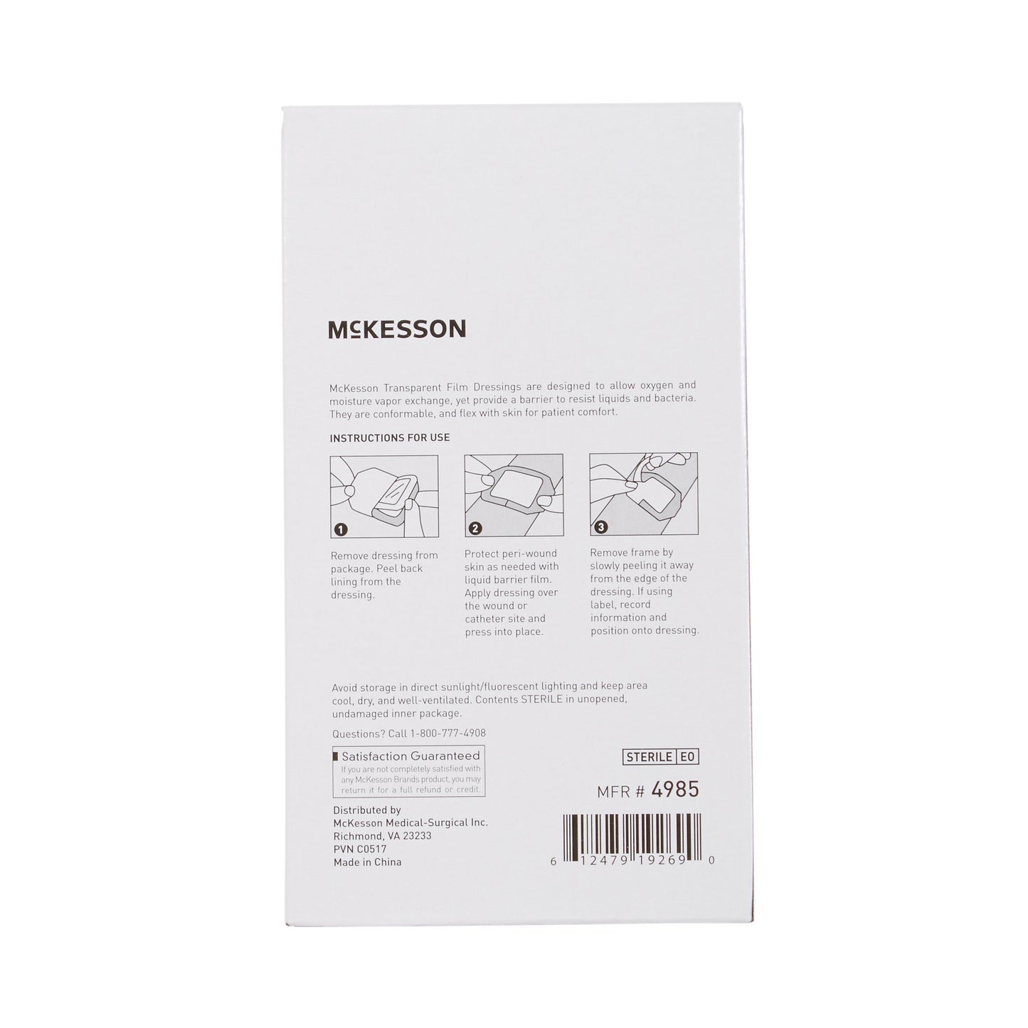 McKesson Transparent Film Dressing 2-3/8 X 2-3/4 Inch Frame Style Delivery Octagon Sterile (886408_EA)