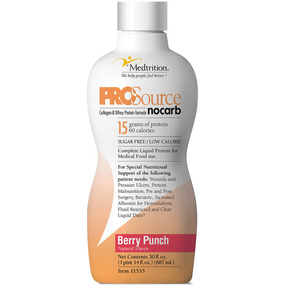 ProSource™ NoCarb Oral Supplement Berry Punch Flavor Liquid 30 oz. Bottle (709355_CS)