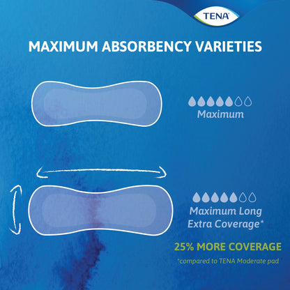 TENA® Sensitive Care Ultimate Bladder Control Pad 16 Inch Length Heavy Absorbency Dry-Fast Core™ One Size Fits Most (1009256_CS)