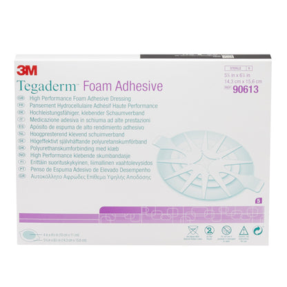 3M™ Tegaderm™ High Performance Foam Dressing 5-5/8 X 6-1/8 Inch With Border Film Backing Acrylic Adhesive Oval Sterile (479850_BX)