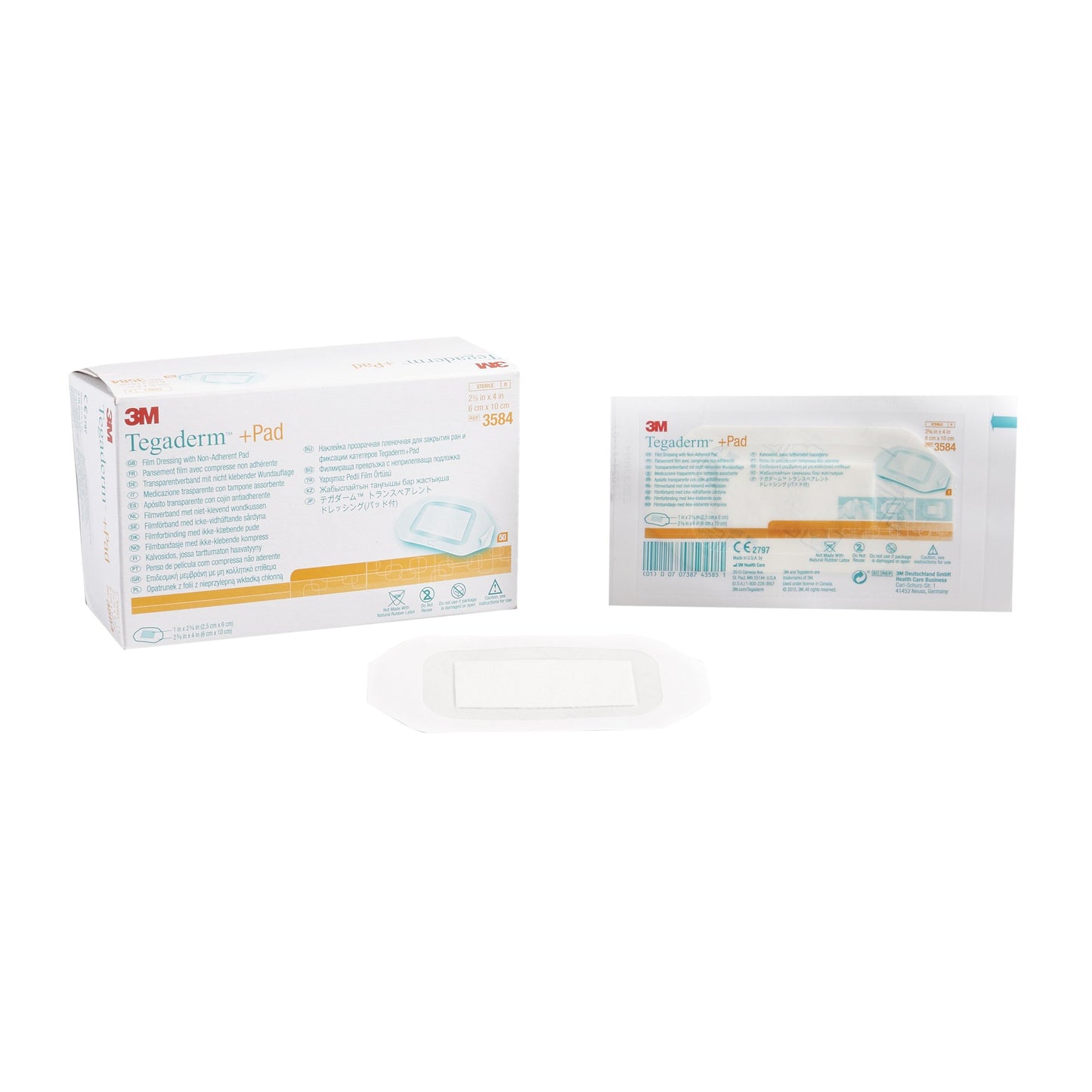 3M™ Tegaderm™ Transparent Film Dressing with Pad 2-3/8 X 4 Inch Frame Style Delivery Rectangle Sterile (311917_CS)